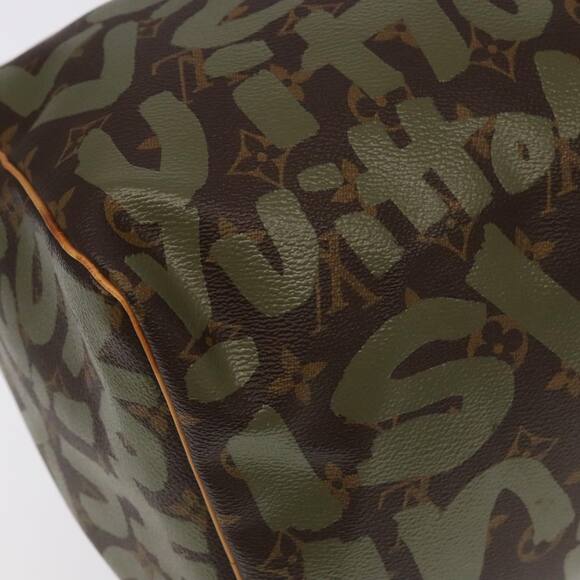 LOUIS VUITTON Monogram Graffiti Keepall 50 Boston Bag Khaki M92196 - Picture 16 of 16